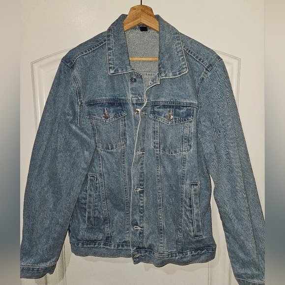 Retro 80s 90s Light Blue Denim Jean Jacket. Size Men's Small. Casual - Picture 2 of 12
